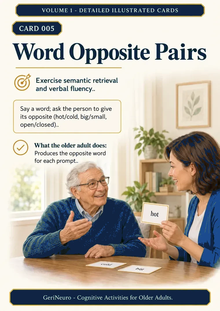 NeuroActiva — Ficha 005: Word Opposite Pairs