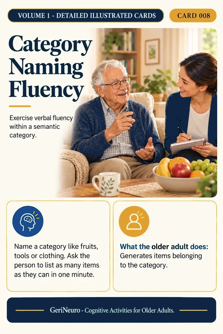 NeuroActiva — Ficha 008: Category Naming Fluency