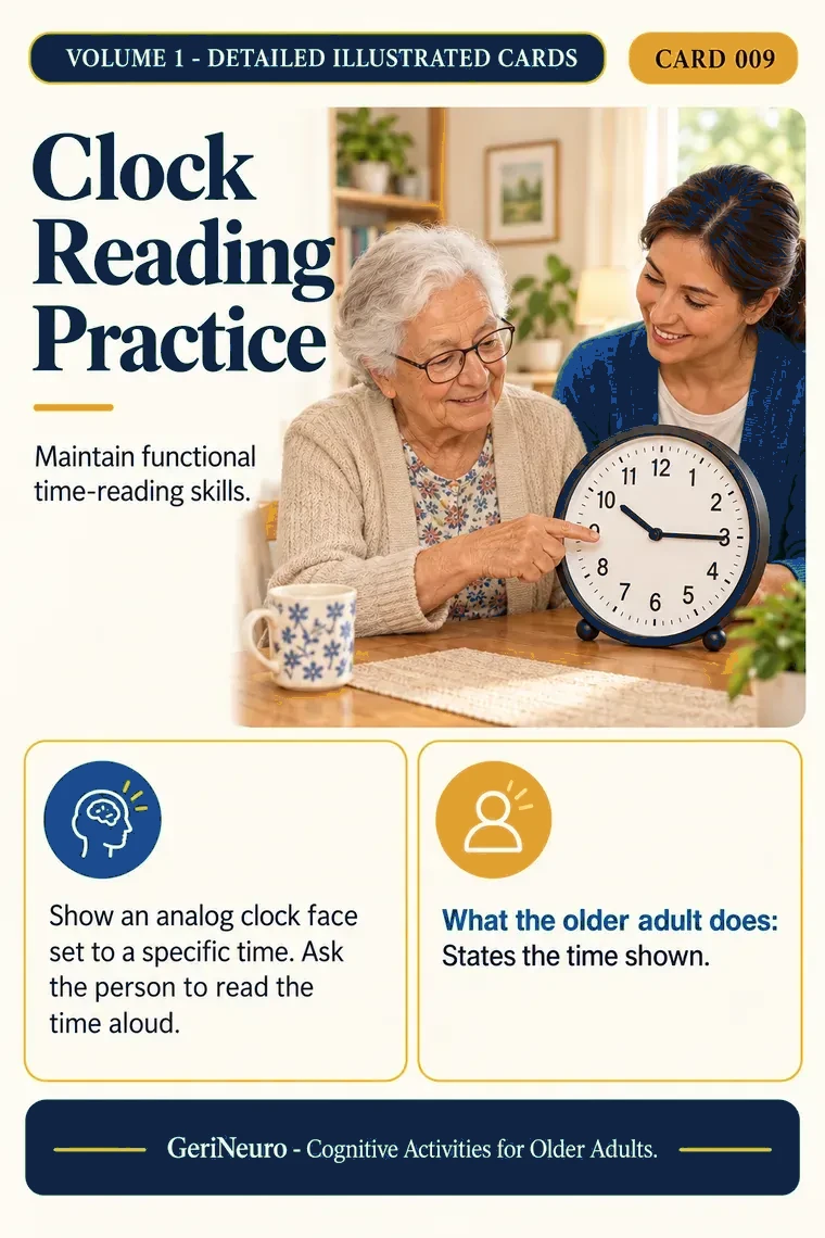 NeuroActiva — Ficha 009: Clock Reading Practice