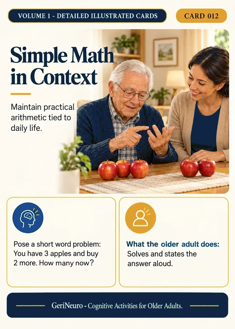 NeuroActiva — Ficha 012: Simple Math in Context